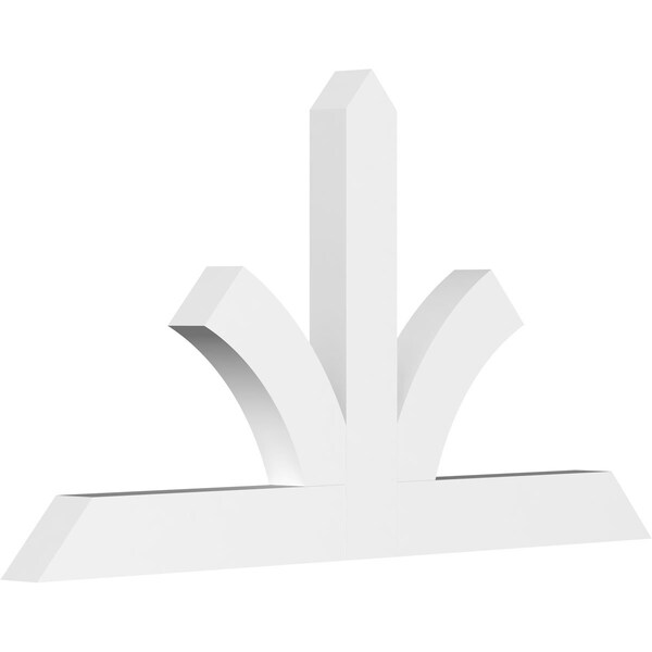 Ekena Millwork Richland Architectural Grade PVC Gable Bracket, 72"W x 39"H x 4"D x 6"F, 13/12 Pitch GBP072X39X0406RIC00 - main